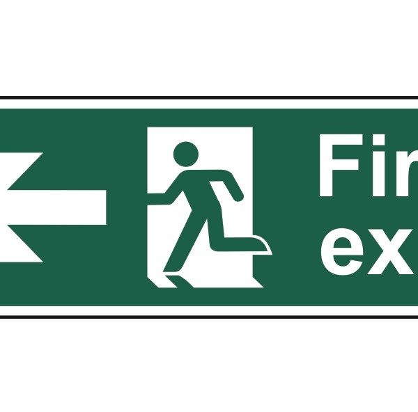 400 x 150MM FIRE EXIT LEFT SIGN