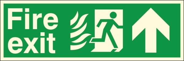 400 x 150MM FIRE EXIT UP SIGN
