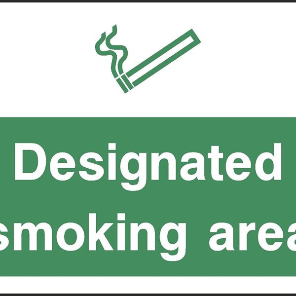 600 x 200 DESIGNATED SMOKING AREA SIGN