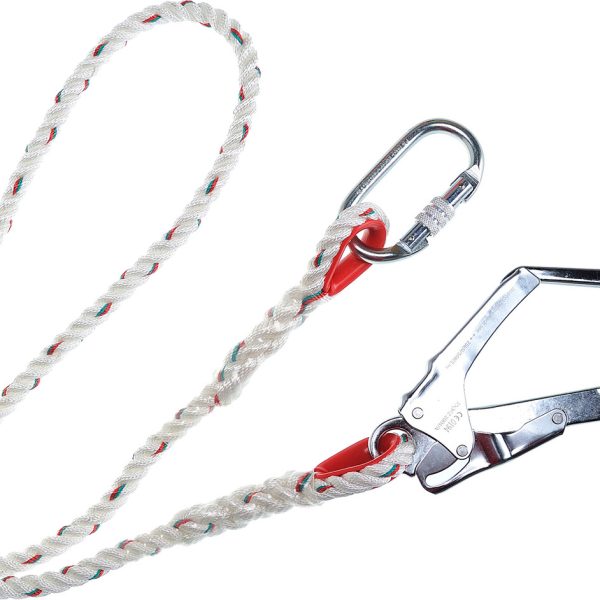 1.5m Lanyard with Scaffold Hook & Carabiner