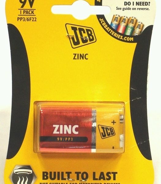 JCB ZINC PP3 BATTERIES (EACH)