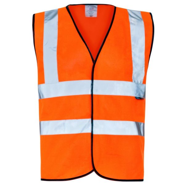 Orange High Vis Sleeveless Waistcoat