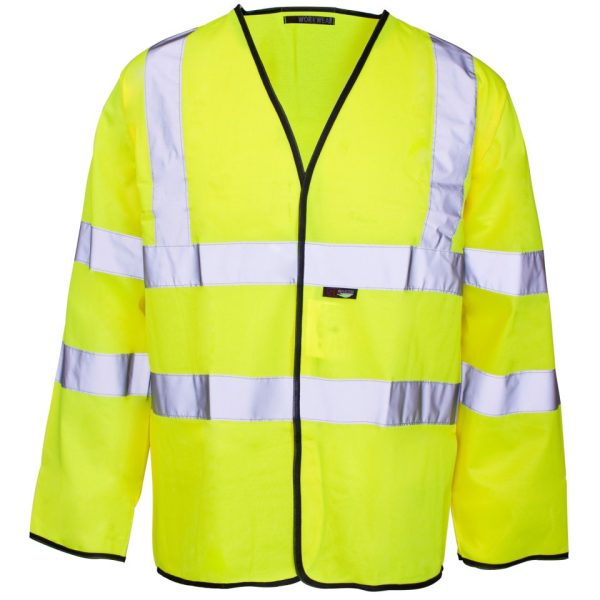 Yellow High Vis Long Sleeve Waistcoat