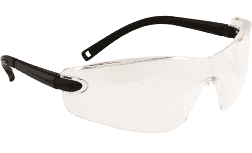 PW34 Profile Clear Safety Glasses With Neck Cord