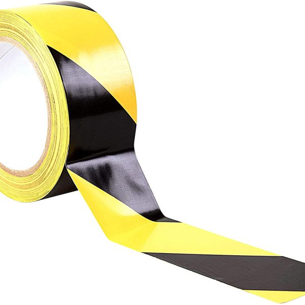 Yellow & Black Self Adhesive Floor Marking Tape