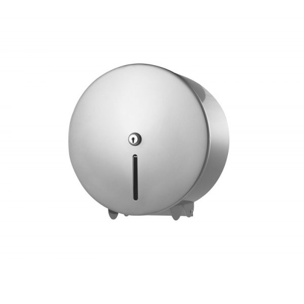 SILVER METAL DISPENSER FOR MINI JUMBO TOILET ROLLS