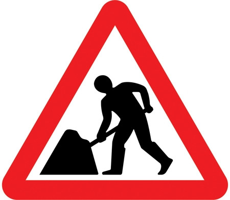 750MM ROAD WORKS AHEAD SIGN PLATE